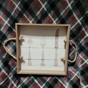 NEW Country Home Tray~Utensils~Spoon~Fork~Knife~Farmhouse~Rustic